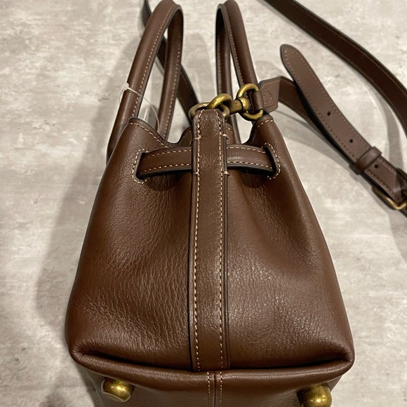 Coach Dark Brown Leather Satchel - Picture 10 of 14